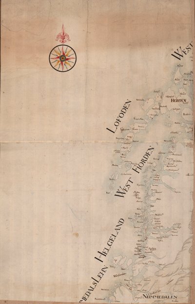 El mapa se publicó en Håndtegnet de Unbekannt Unbekannt